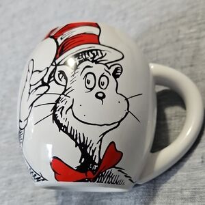 Vintage 2016  Mug Vandor Dr. Seuss Cat in the Hat Large White Ceramic Mug Cup